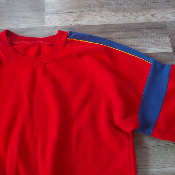 Vintage Red Blue Crewneck Sweatshirt - Picture 3 of 9